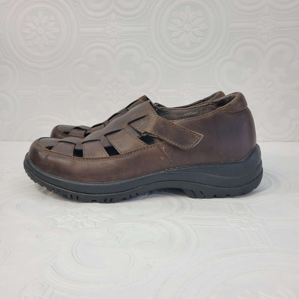Dansko Mens Brown Leather Fisherman Sandal Sz‎ 9.5 10 Comfort Shoes Arch Support